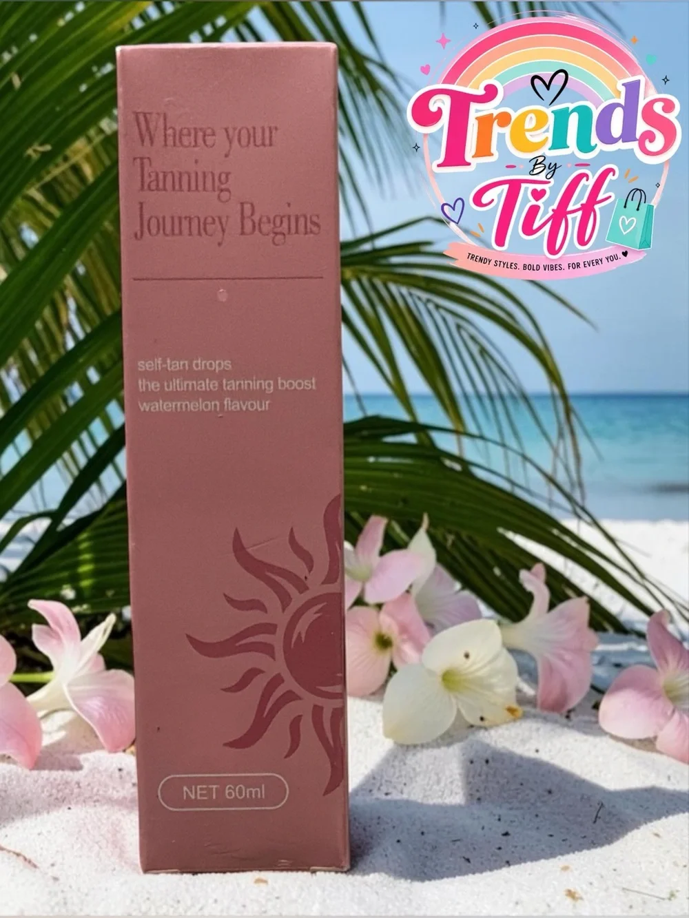 Watermelon Self-Tan Drops — Pink Hydrating Tanning Boost